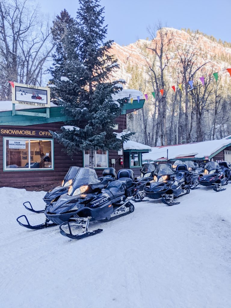 snowmobiling at t-lazy-7 ranch