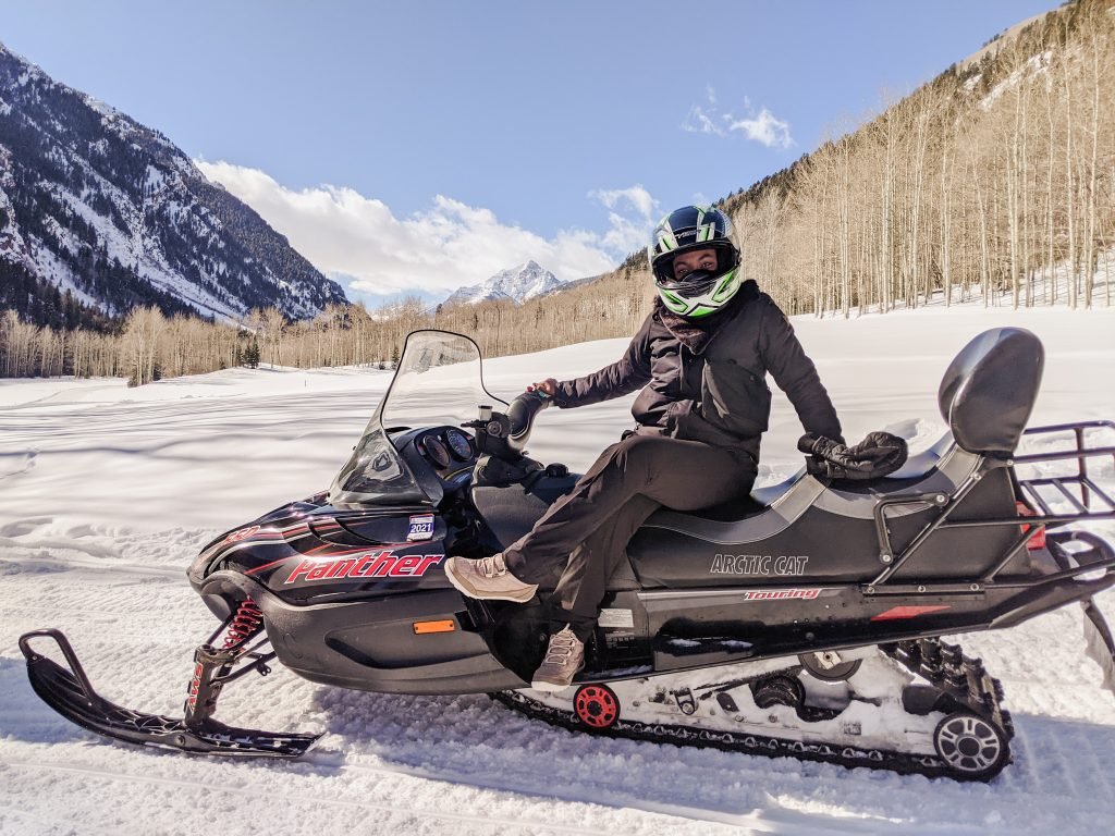 snowmobiling at t-lazy-7 ranch