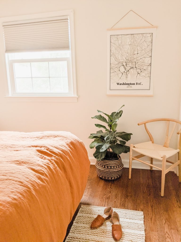 The Radiant Abode Home Tour: Master Bedroom front of bed