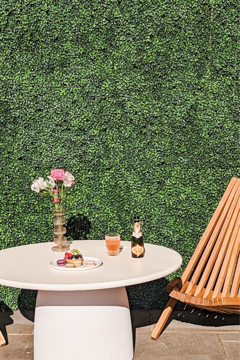 how to install faux boxwood wall